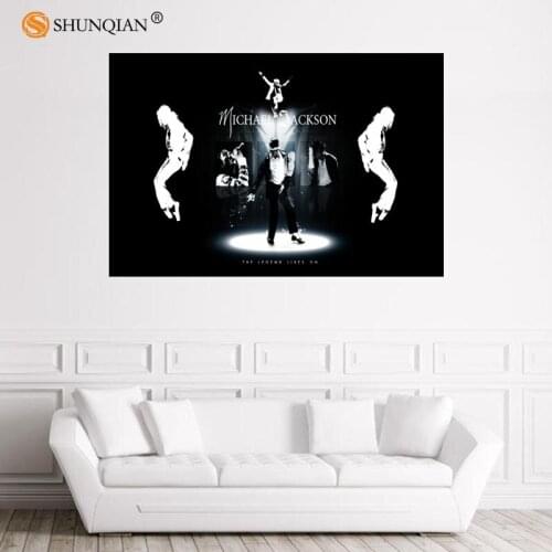 Nice Michael Jackson Poster Custom Satin Poster Print Cloth Fabric Wall Poster Print Silk Fabric Print Poster
