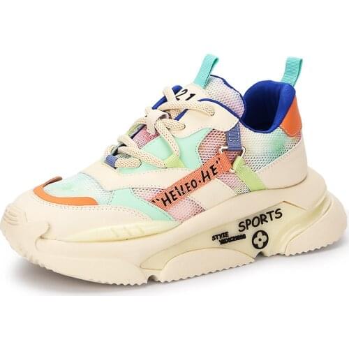 Womens Chunky Sneakers Thick Bottom Platform Fashion Breathable Casual Running Shoe for Woman Female Zapatos De Mujer