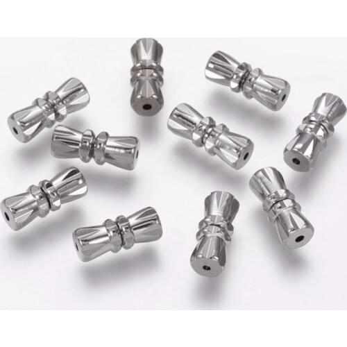 200Sets 12x5mm Brass Metal Screw Clasps Findings for DIY, Perfect Ending for Your Jewelry, for Needlework Color, Hole: 0.5mm