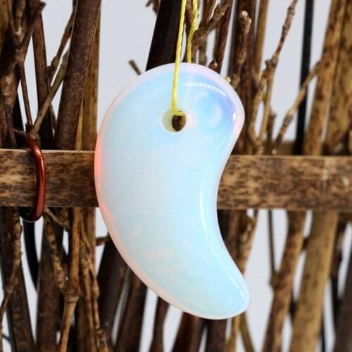 Natural Opal Moonstone 35*20mm Magatama Pendant Top Quality Charms Women Fashion Diy Jewelry Accessories B1832