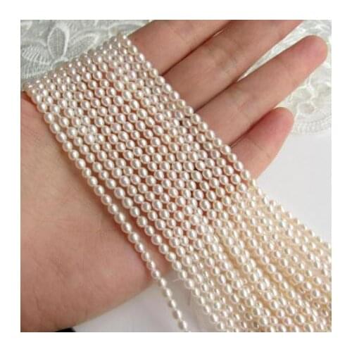 Favorite Pearl Necklace New Arrival Natural Real White Color Rice 6-7mm Fine Jewelry 925 Sterling Silver Metal Clasp Girl Gift