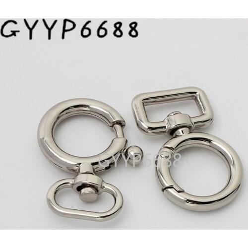 30pcs 42*16mm 43*16mm new products round shape double head snap hook for ladys handbag purse belt strap connect accessories