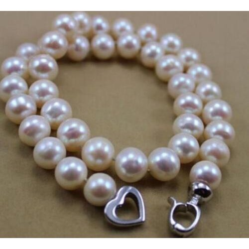 CHARMING AAA WHITE 10-11MM SOUTH SEA NATURAL PEARL NECKLACE 18 INCH