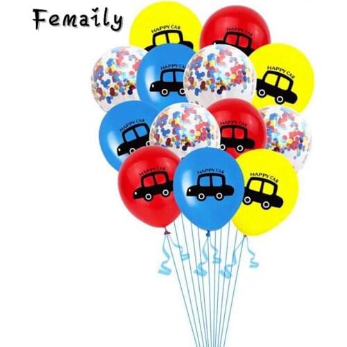 10 12-inch color car balloon latex gold glitter confetti balloon party balloon wedding children birthday baby shower accessories