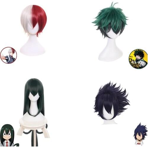 My Hero Academia Cosplay Wig Boku No Hero Academia Wig Todoroki Shoto Midoriya Izuku Himiko Toga Asui Tsuyu Kirishima Eijiro Wig