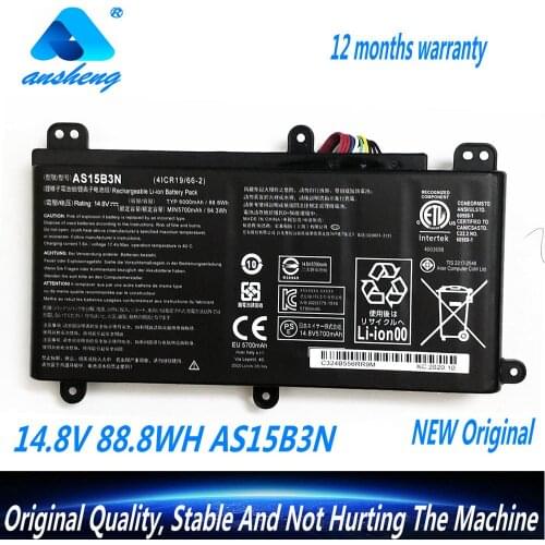 Genuine AS15B3N Laptop Battery For Acer Predator 17 15 G9-591-713C 17 G9-792-72S6 Predator 21X GX21-71 17X GX-79 G5-79 6000mAh
