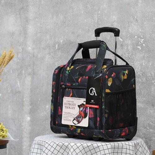 Popular brand canvas trolley suitcase bag fashion carry on rolling luggage bag unisex hand luggage trolley travel suitcase