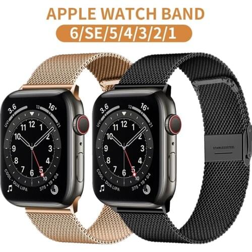 For Apple Watch 6 SE 5 4 Band 44mm 40mm Milanese Replacement Bracelet Strap for iWatch 1 2 3 42mm 38mm Stainless Steel Watchband