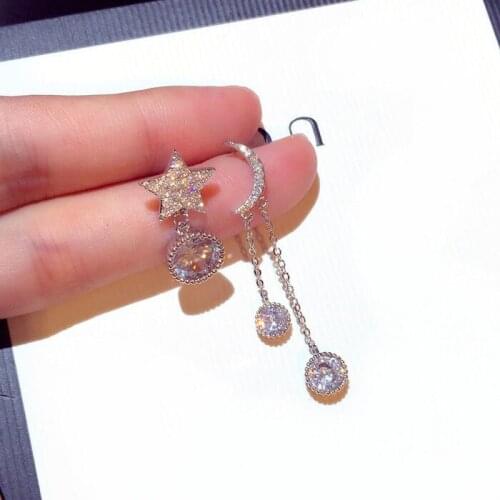 Cute Heart Bling Zircon Stone Stud Earrings for Women Korean Earrings Fashion Jewelry