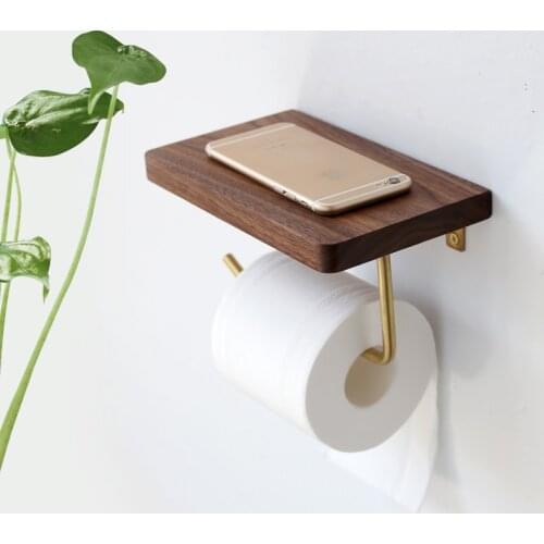 Nordic Luxury Paper Towel Rack Wooden Tissue Paper Storage Holder Toilet Roll Paper Holder Bathroom Organizer Tools Wall Decor
