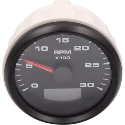 85mm Boat Tachometer Gauge Meter for Boat Car Vessel Inboard Outboard Engine with 8 Color Backlight