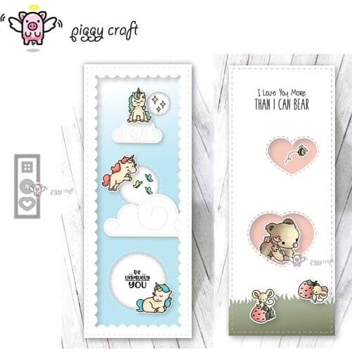 Piggy Craft metal cutting dies cut die mold Shape label frame Scrapbook paper craft knife mould blade punch stencils dies