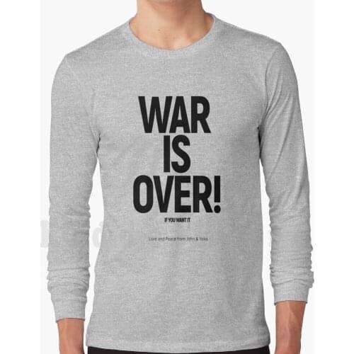 War Is Over! If You Want It : ( John & Yoko ) In Original Black On Cream hoodies long sleeve War Is Over Yoko Ono
