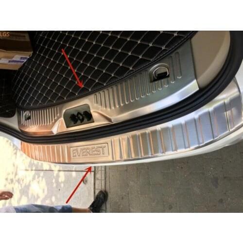 For Ford EVEREST 2016-2019 High-quality stainless steel Trunk threshold Shield Scratch protection Car styling