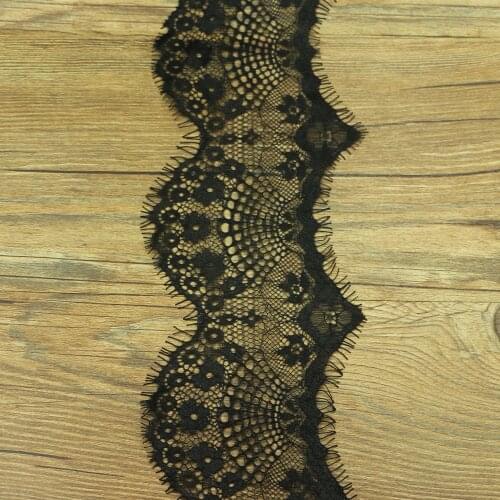 10cm manual DIY accessories BLACk eyelash lace openwork Lace Dress Adornment