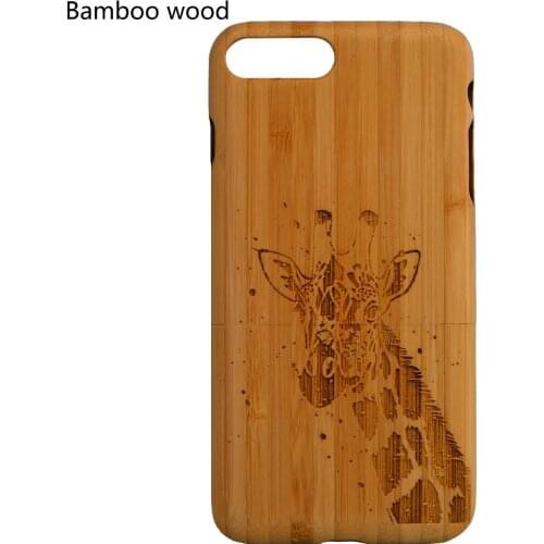 100% Solid Wood Bamboo Case For iphone 6 6s 6plus 7 8 plus XR Customize Name and Pattern Design for Samsung S 7 edge S 8 9