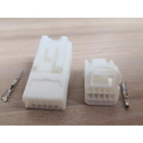 100 sets 10 Pin female male unsealed automotive wiring harness connector with terminal plug 6098-3909 6098-3869