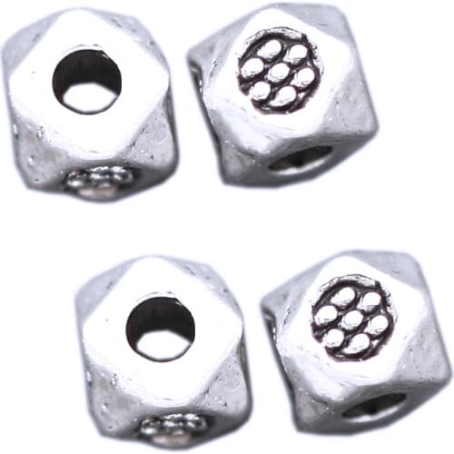 Daisy Floral Curved Faceted Beads 3.1x3.4mm 260pcs Zinc Alloy Spacers Jewelry Findings L658 LZ