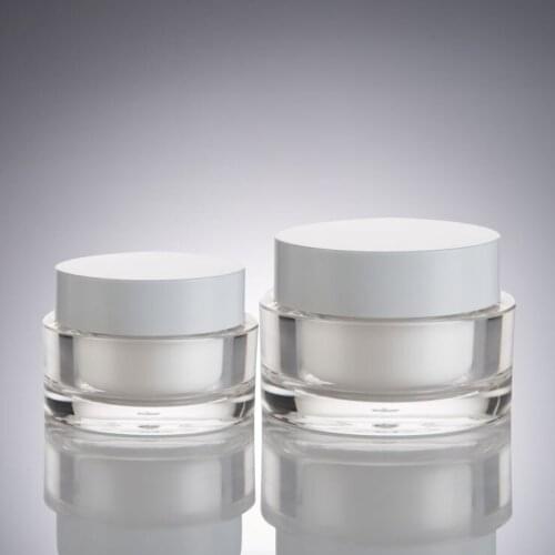 300Pcs/lot 30ml 50ml Empty Makeup Cosmetic Face Cream Jar Pot Bottle Acrylic Container 30g 50g