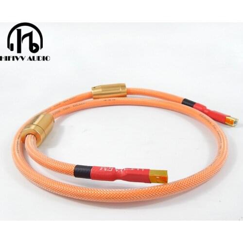 4N Silver-plated OFC DAC USB Cable With Dual Magnetic ring USB A to USB B for Hifi Amplifier