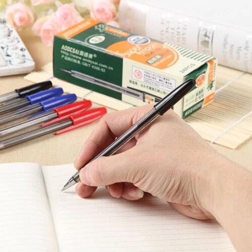 5 pcs/set Ball Point Pen 0.8mm pull cap type Classic School & Office Sign Exam Business Smooth Quality supplies