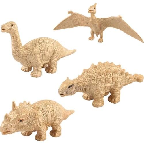 8pcs/set Plastic Dinosaur Figures Simulation Model Figurine Statue Golden Educational Forest Toys For Childs Birthday Gift