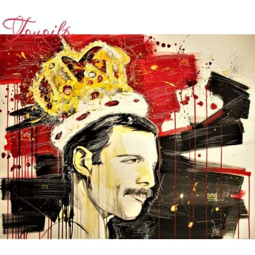 TOUOILP 5D DIY Diamond Painting Full Square/Round Drill "FREDDIE MERCURY" 3D Embroidery Cross Stitch Mosaic Home Decor