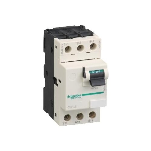 GV2LE07 GV2-LE07 Motor circuit breaker, TeSys GV2, 3P, 2.5 A, magnetic, toggle control, screw clamp terminals