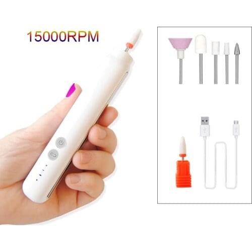 Wireless Nail Drill Machine Manicure Drill Set Pedicure Rechargeable Nail Polisher Portable Nail Gel File Salon Cuticle Remove