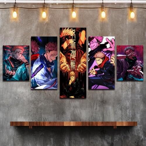 Canvas Paintings on The Wall Art Jujutsu Kaisen Posters and Prints Modern Pictures for Living Room No Frame