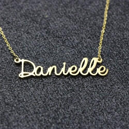 Personality Customized Letter Stainless Steel Necklace Choker English Name Jewelry Necklace