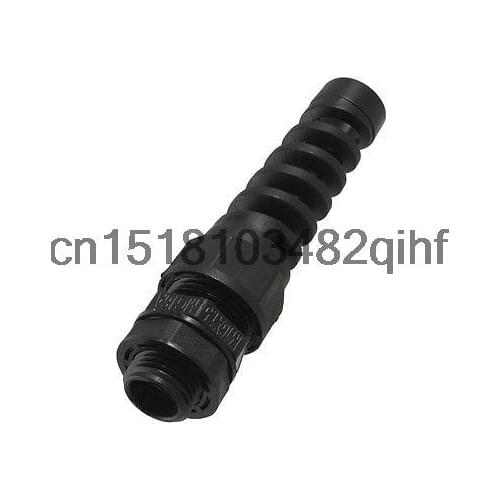 0.2"-0.39" Cable Range Black Plastic Waterproof Cables Glands Joints