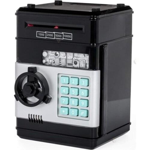 Combination Safe Atm Electronic Piggy Bank-Black