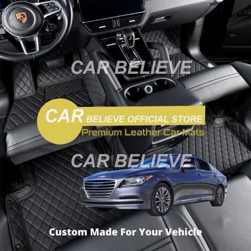 High quality Leather Car Floor mats For Hyundai Genesis 2015 Carpets Rugs Pads Accessories