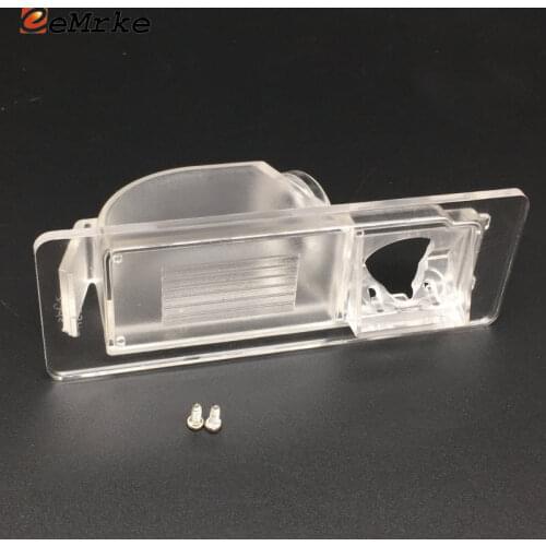 EEMRKE Car Reverse Camera Bracket License Plate Lights Housing Mount for Skoda Rapid Sedan 2013 2014 2015 2016
