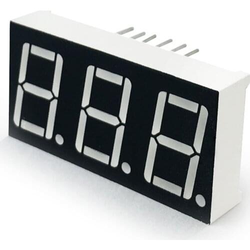 MCIGICM 10pcs 7 segment common Cathode 3 Bit digital Tube 0.56" 0.56in. Red LED Display 7 segmentos LED Digital tube