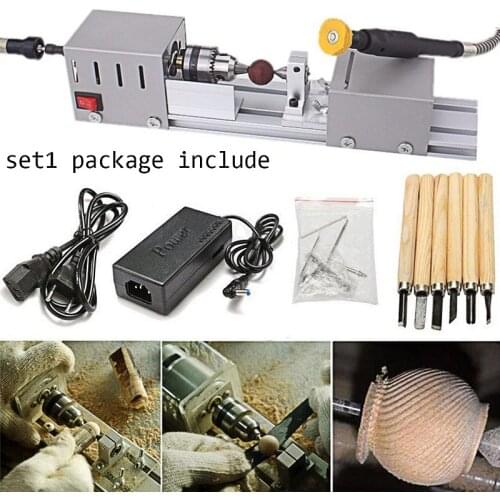 24VDC 100W CNC Mini Lathe Machine DIY Woodworking Buddha Pearl Grinding Meter Polishing Beads Wood lathe Drill Rotary Tool