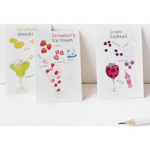 Multi-use 5.2*8cm 54pcs Mini Card make a cup of cocktail for you Scrapbooking party invitation DIY Decor gift party card