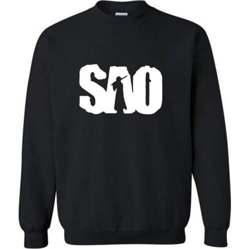 SAO Sword Art Online Sweatshirts Fashion Cotton Men Hoodies Cool Printed Fleece pullover Sweatshirt HipHop Harajuku Men Clothing