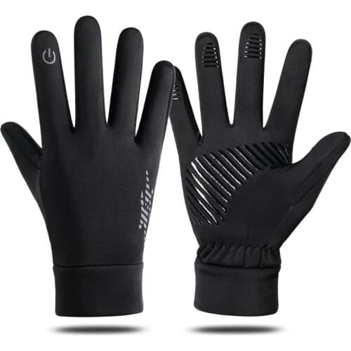 Reflective Keep Warm Winter Gloves Men Women Touchscreen Outdoor Mountaineering Touch Screen Male Driving Sports Riding Gloves
