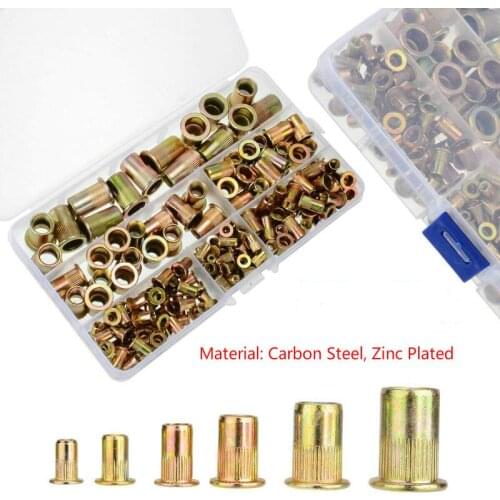 Nutting Set M3-M10 Insert Nuts Set Brass Hot Melt heat-resistant rust-proof Assortment Box kit 175pcs