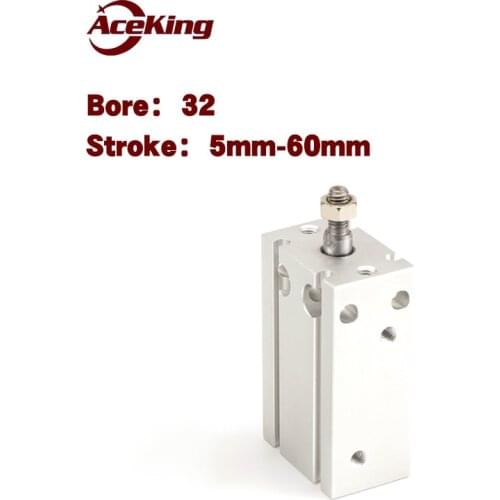 Small pneumatic Type of DE free installation cylinder MD32 - by 15/30/45/60/75% / 20/25/30/35/40/45/50/60/70 - S