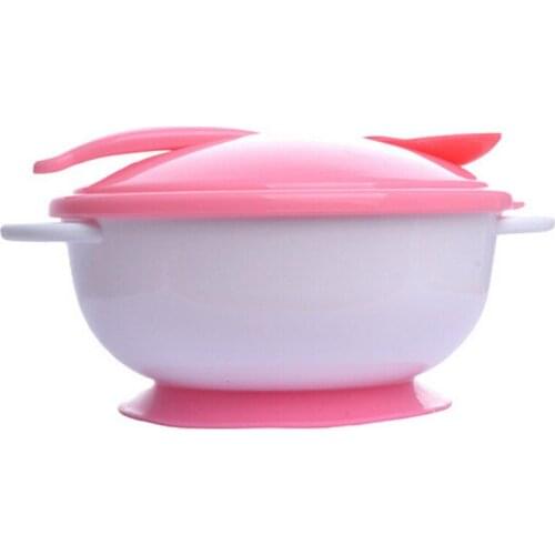 New Baby Food Sucker Bowl Spoon Set Tableware Dishes Gravity Bowl Slip-Resistant Wall Suction Feeding Product with cover