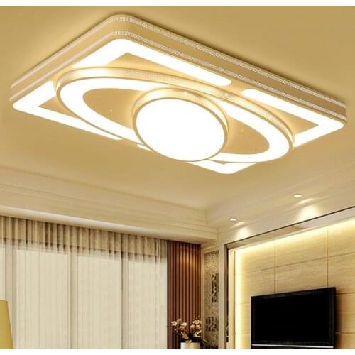 New living room led ceiling lamp atmospheric rectangular ceiling lamp bedroom hall modern simple room dining room study light