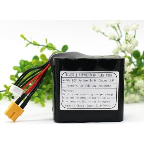 UAV Rechargeable Li-ion Battery 14.8 V / 16.8 V 7Ah 4S2P Use Single Cell NCR18650GA Combination Suitable for Different drone