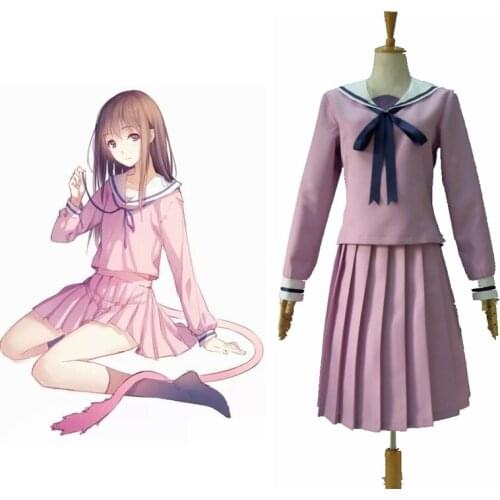 Unisex Anime Cosplay Noragami Iki Hiyori School Student Cosplay Costumes Sailor suit Dress