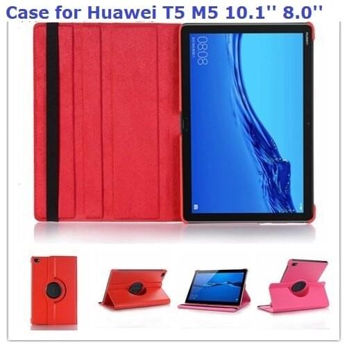 For Huawei MediaPad T5 C5 T3 M5 lite 10.1 8.0 T6 10.1 T10S 360 Rotating Case Stand Cover for HUAWEI T5-10 AGS2-W09 AGS2-L09 case