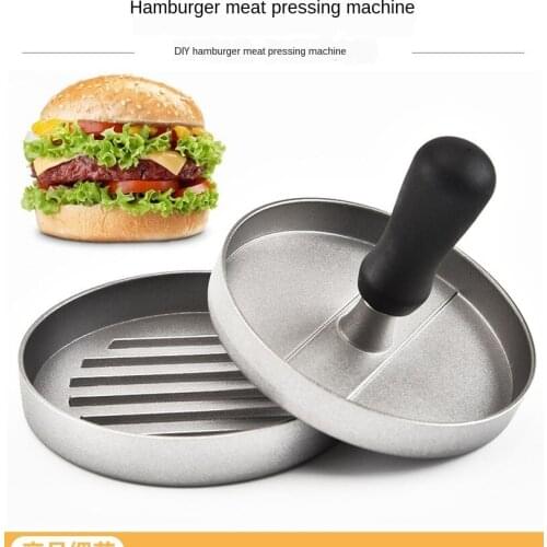 1 Set Round Shape Hamburger Press Aluminum Alloy 11 cm Hamburger Meat Beef Grill Burger Press Patty Maker Mold