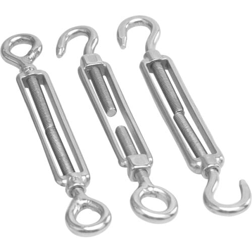 1PCS M4 M5 M6 M8 Stainless Steel 304 Hook & Eye Turnbuckle Wire Rope Tension