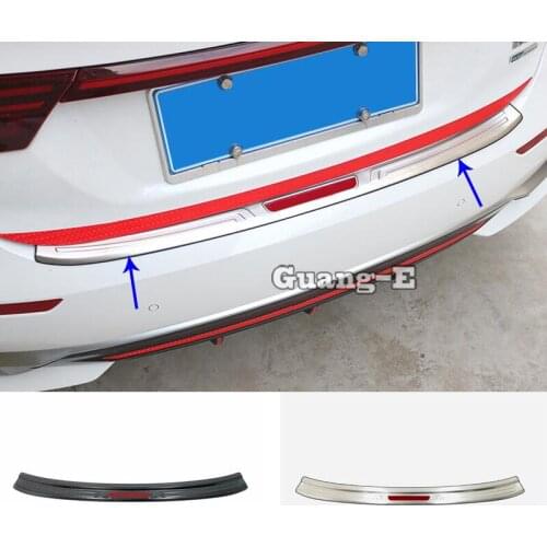 Car Rear Bumper Trunk Threshold Door Sill Outer Protector Cover Trim Stainless Steel 1pcs For Kia K3 Forte Cerato 2019 2020